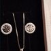 Vand set din argint, nou, Pomul vietii, medalion, lant, cercei
